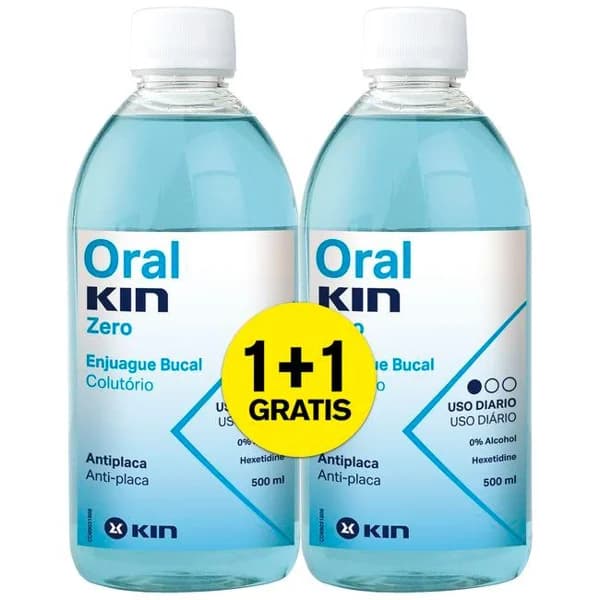 Enjuague bucal ORALKIN ZERO, pack 2x500 ml - 1 l - Imagen del producto en Findit