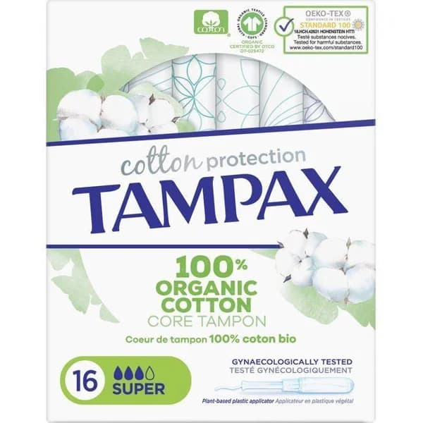 Tampón super TAMPAX NATURALS, caja 16 uds - 16 ud - Imagen del producto en Findit