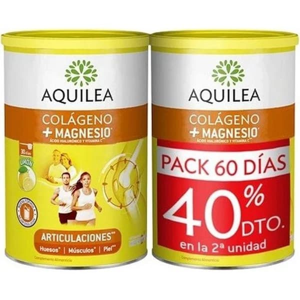 Colageno-Magnesio para articulaciones AQUILEA, pack 2x375 g - 0.75 kg - Imagen del producto en Findit