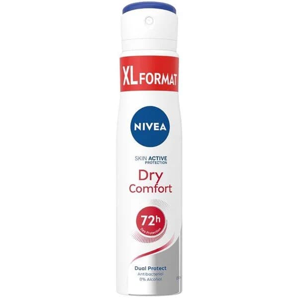 Desodorante para mujer dry comfort NIVEA, spray 250 ml - 1 ud - Imagen del producto en Findit