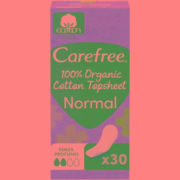 Salvaslip 100% organic normal CAREFREE, caja 30 uds - 30 ud - Imagen del producto en Findit