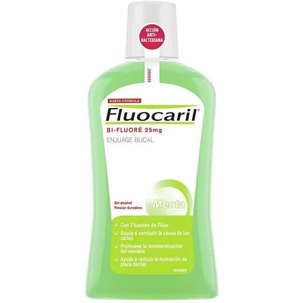 Colutorio de menta bi-fluore FLUOCARIL, botella 500 ml - 0.5 l - Imagen del producto en Findit