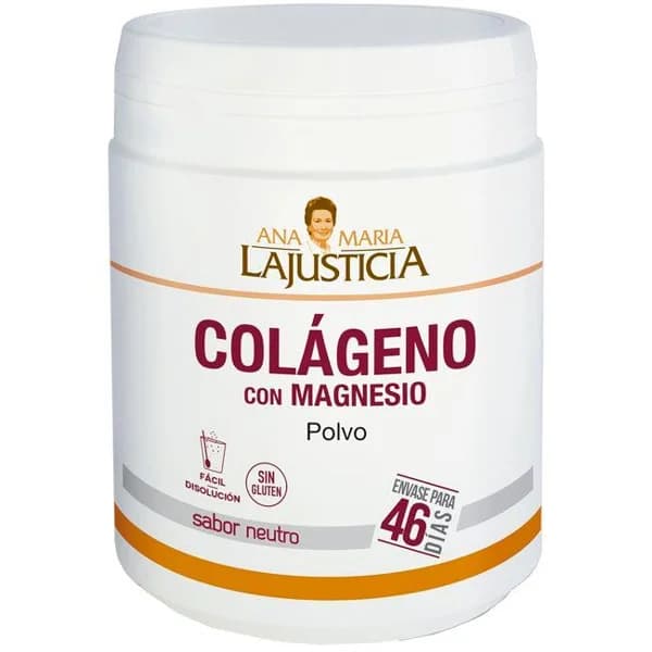 Colágeno c/ magnesio sabor neutro A.M. LAJUSTICIA, bote 350 g - 0.35 kg - Imagen del producto en Findit