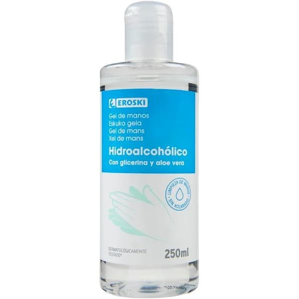 Gel hidroalcóholico EROSKI, dosificador 250 ml - 0.25 l - Imagen del producto en Findit