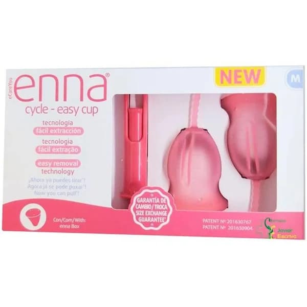 Copa menstrual talla M con aplicador ENNA CYCLE, caja 2 uds - 1 ud - Imagen del producto en Findit