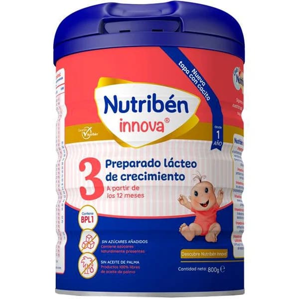 Preparado lacteo de crecimiento NUTRIBEN  Innova 3, lata 800 g - 0.8 kg - Imagen del producto en Findit