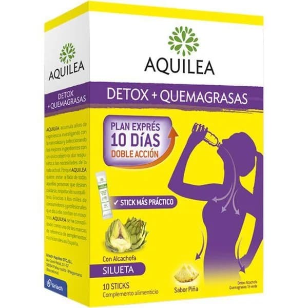 Sticks bebibles detox-quemagrasas AQUILEA, caja 10 uds - 10 ud - Imagen del producto en Findit