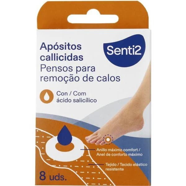 Apósitos callicidas con ácido salicílico SENTI2, caja 8 uds - 8 ud - Imagen del producto en Findit
