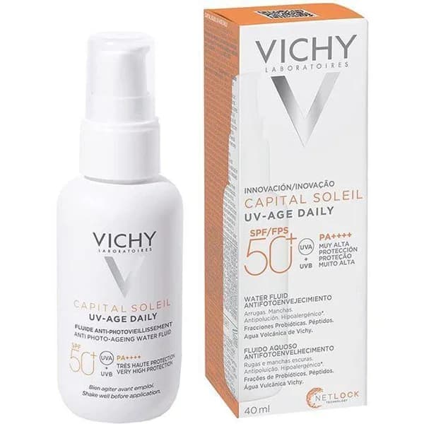 Fluido facial diario uv-age SPF50 VICHY, dosificador 40 ml - 0.04 l - Imagen del producto en Findit