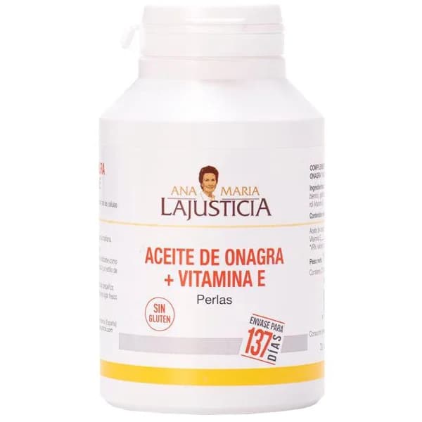 Aceite de onagra + vit E ANA M. LAJUSTICIA, bote 275 comprimidos - 275 ud - Imagen del producto en Findit