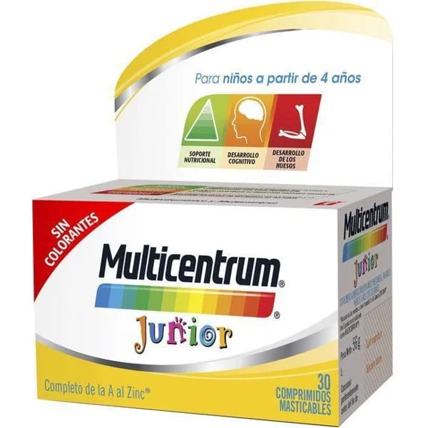 Complemento vitamínico junior MULTICENTRUM, caja 30 cápsulas - 30 ud - Imagen del producto en Findit
