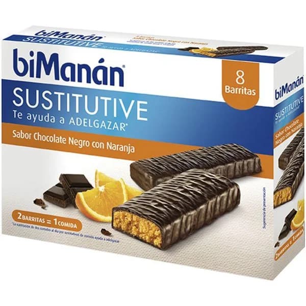 Barrita de chocolate-naranja BIMANAN, caja 8 uds. - 1 ud - Imagen del producto en Findit