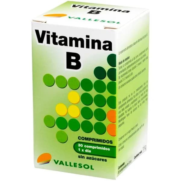 Complemento con vitamina b complex VALLESOL, bote 30 cápsulas - 30 ud - Imagen del producto en Findit