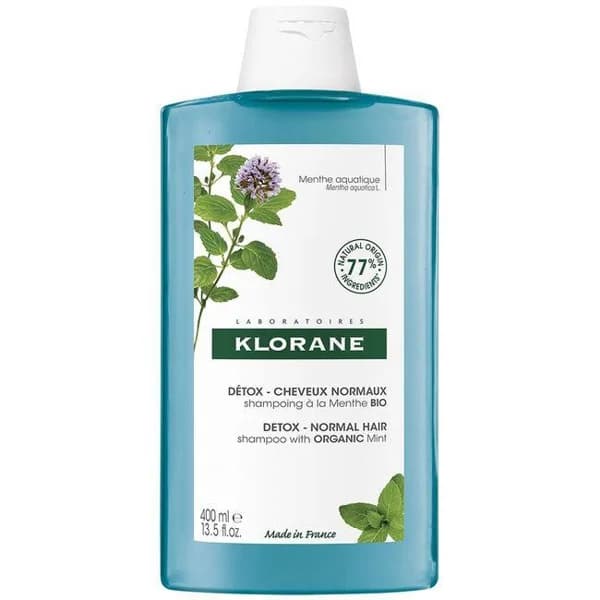 Champú detox anticontaminación a la menta KLORANE, bote 400 ml - 0.4 l - Imagen del producto en Findit