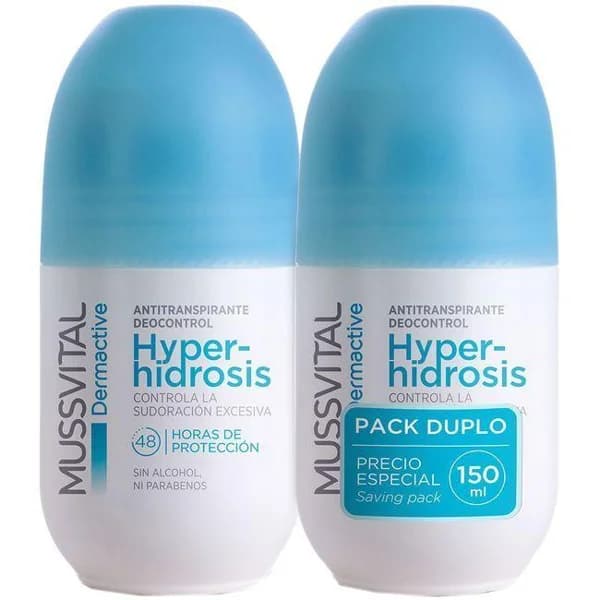 Desodorante Hyperhidrosis MUSSVITAL Dermactive, pack 2x75 ml - 0.15 l - Imagen del producto en Findit