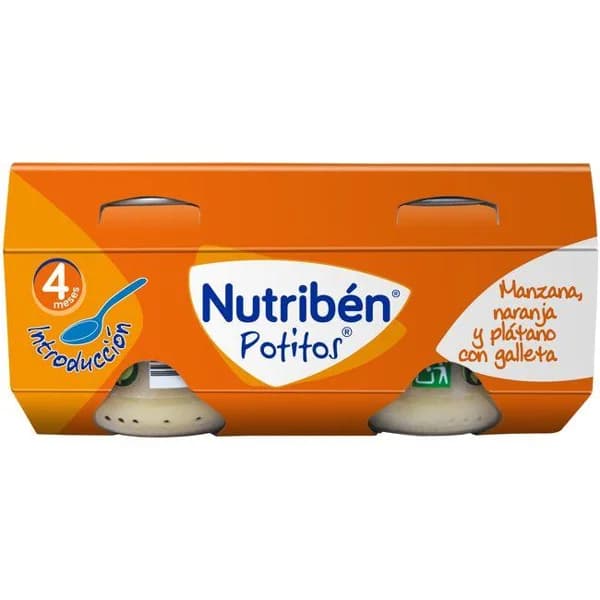 Potito iniciación a la merienda NUTRIBEN, pack 2x120 g - 0.24 kg - Imagen del producto en Findit