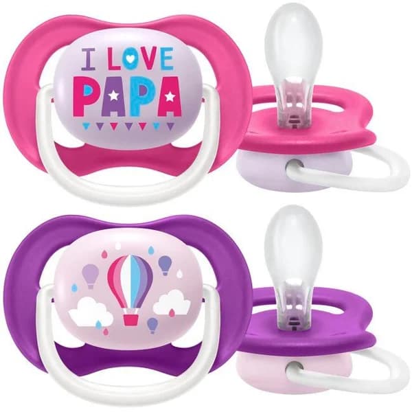 Chupete niña ultra air happy 6-18 meses AVENT, pack 2 uds - 2 ud - Imagen del producto en Findit