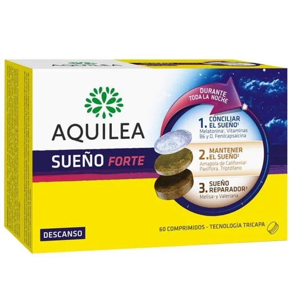 Comprimidos sueño forte AQUILEA, caja 60 uds - 60 ud - Imagen del producto en Findit
