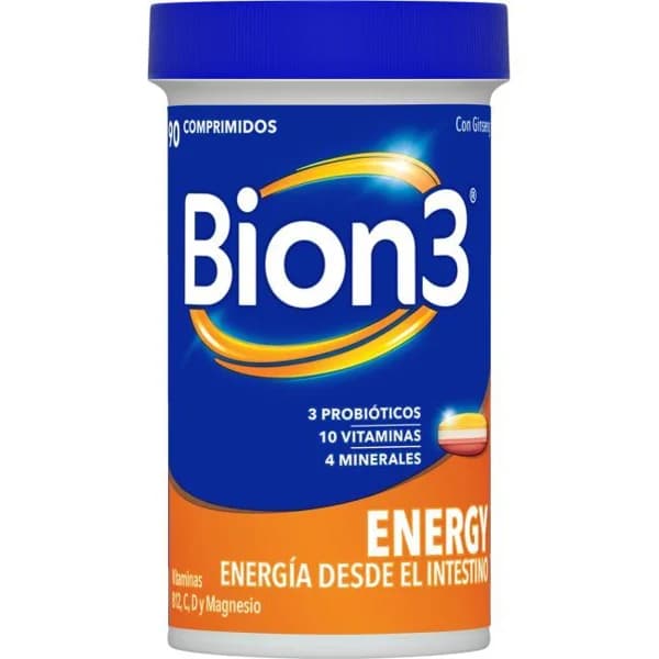 Vitaminas B12, C, D y Magnesio Energy BION3, bote 90 comprimidos - 90 ud - Imagen del producto en Findit