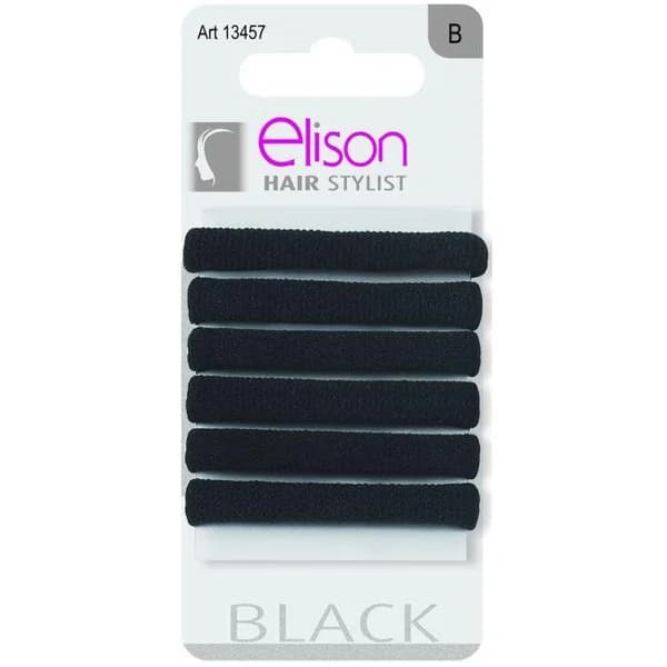 6 Elasticos medianos clásicos negro ELISON, pack 1 ud. - 1 ud - Imagen del producto en Findit