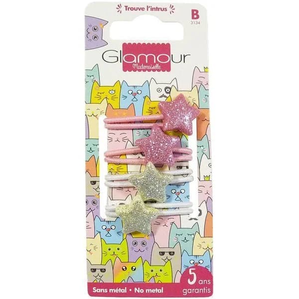 Coleteros infantiles adornos GLAMOUR, pack 3 unid. - 1 ud - Imagen del producto en Findit