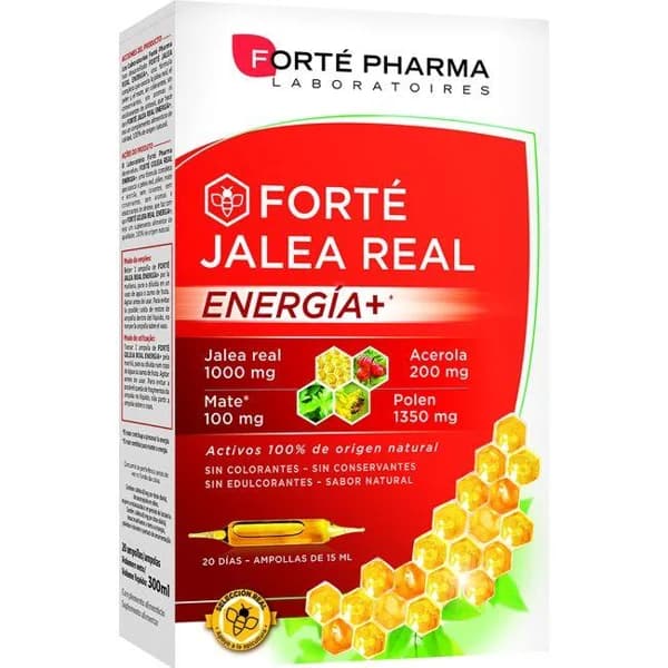 Forté Jalea real Energía+ FORTÉ PHARMA, caja 20 ampollas - 20 ud - Imagen del producto en Findit