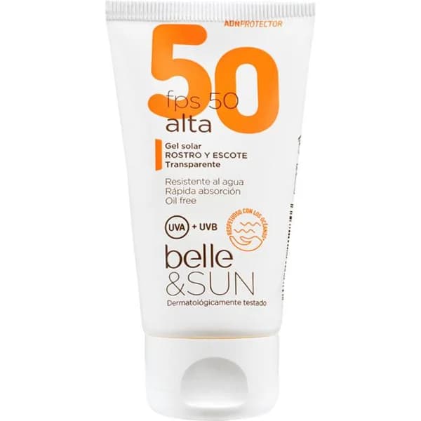 Gel facial solar transparente oil free FPS50 BELLE, tubo 50 ml - 0.05 l - Imagen del producto en Findit