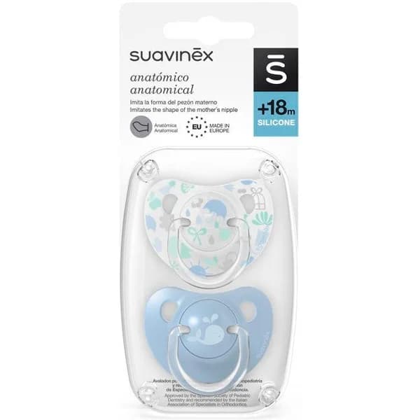 Chupete tetina anatómica silicona +18 m SUAVINEX, pack 2 uds - 1 ud - Imagen del producto en Findit