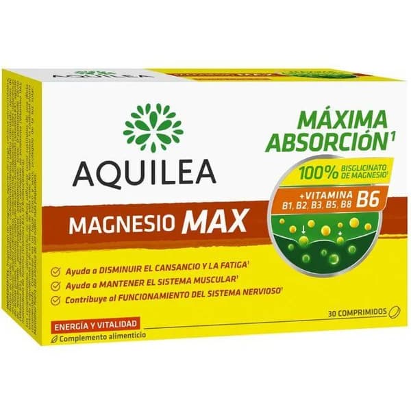 Comprimidos magnesio max AQUILEA, caja 30 uds - 30 ud - Imagen del producto en Findit