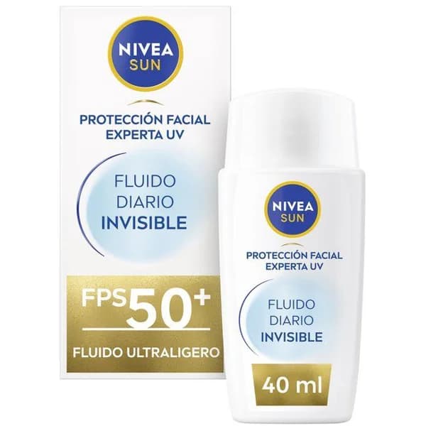 Fluido solar facial diario invisible FP50+ NIVEA, bote 40 ml - 0.04 l - Imagen del producto en Findit
