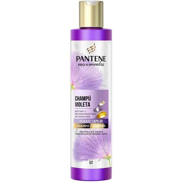 Champú violeta PANTENE PRO-V MIRACLES, bote 250 ml - 1 ud - Imagen del producto en Findit