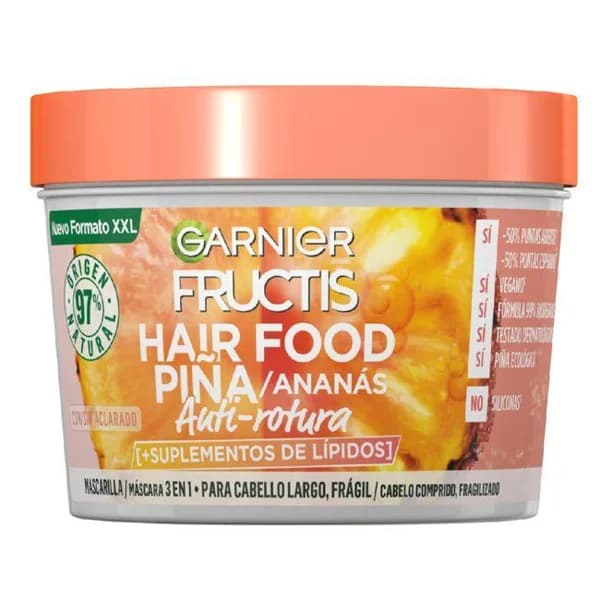 Mascarilla hair food piña FRUCTIS, tarro 400 ml - 1 ud - Imagen del producto en Findit