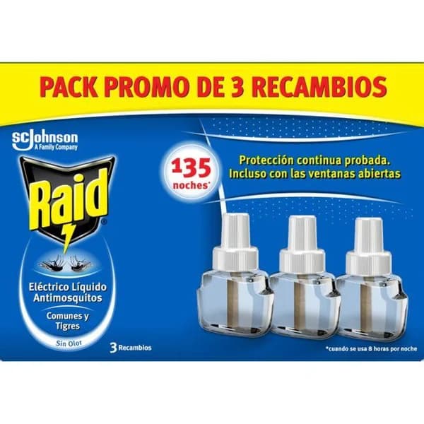 Insecticida eléctrico líquido RAID, recambio 1 ud - 1 ud - Imagen del producto en Findit