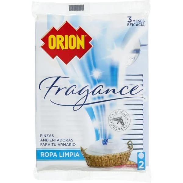 Antipolillas pinza fragancia ropa ORION, pack 2 uds - 2 ud - Imagen del producto en Findit