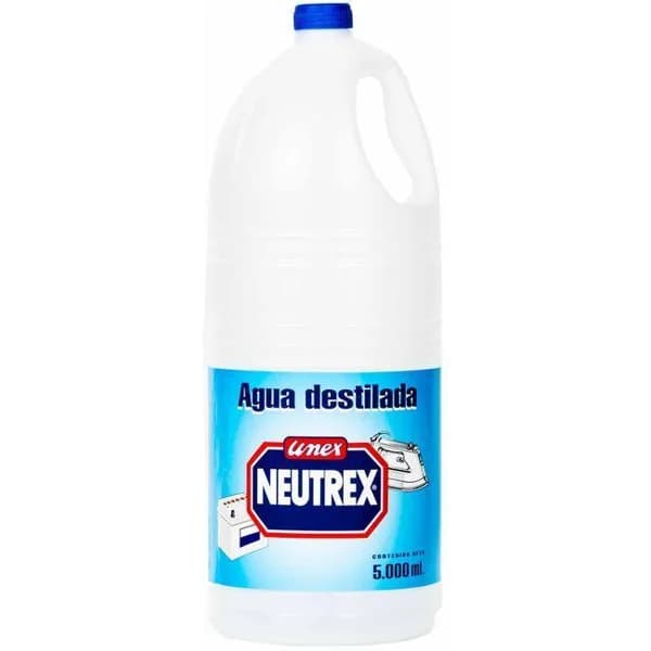 Agua destilada UNEX NEUTREX, garrafa 5 litros - 5 l - Imagen del producto en Findit
