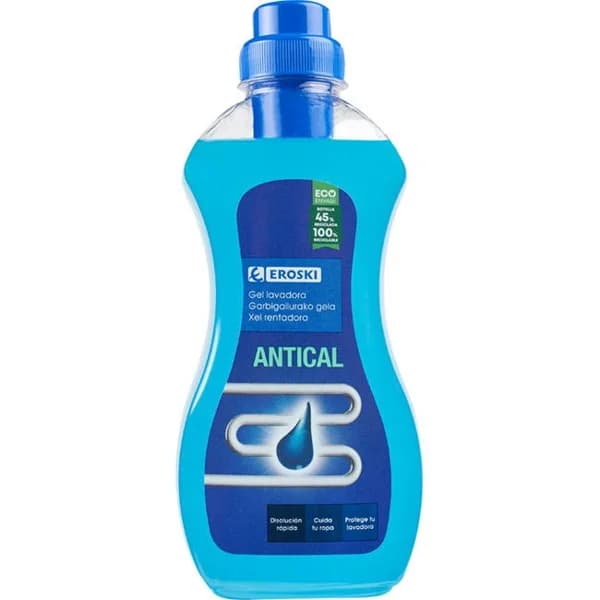 Gel antical lavadora EROSKI, botella 750 ml - 0.75 l - Imagen del producto en Findit