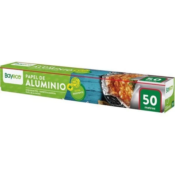 Papel de aluminio liso BAYECO, rollo 50 metros - 50 ud - Imagen del producto en Findit