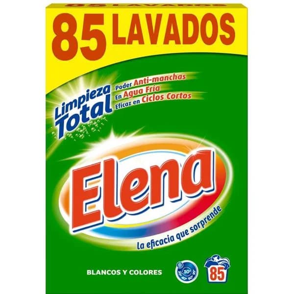 Detergente en polvo ELENA, maleta 85 dosis - 85 ud - Imagen del producto en Findit