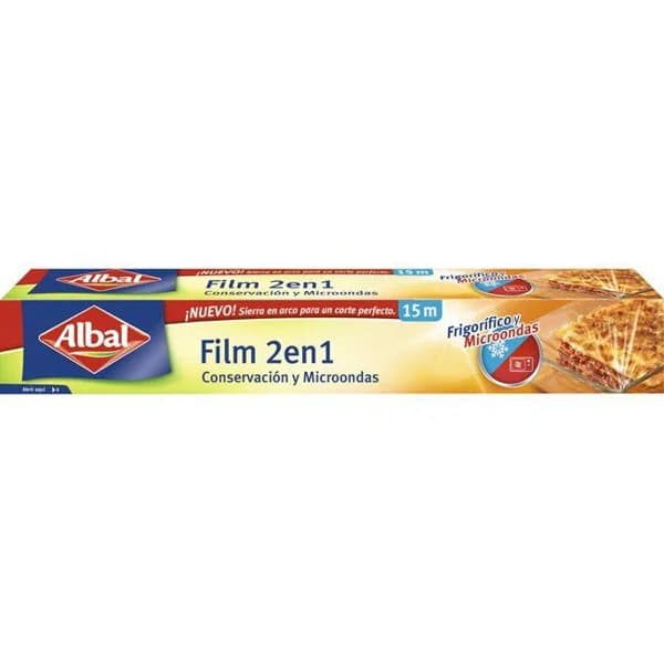 Film transparente 2en1 ALBAL, rollo 15 metros - 15 ud - Imagen del producto en Findit