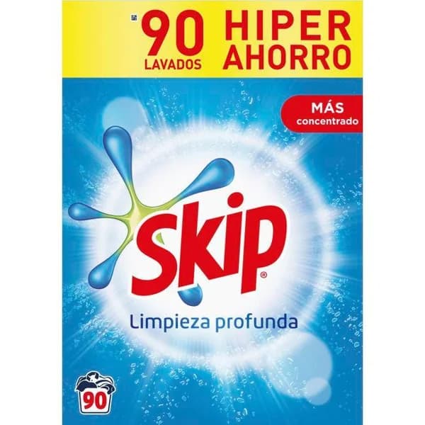 Detergente en polvo SKIP CLEAN, maleta 90 dosis - 90 ud - Imagen del producto en Findit
