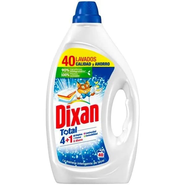 Detergente gel DIXAN,  garrafa 40 dosis - 40 ud - Imagen del producto en Findit