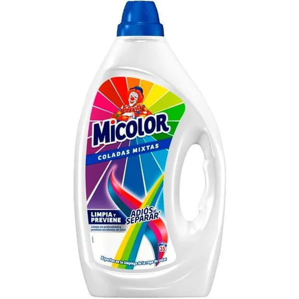 Detergente en gel MICOLOR ADIOS AL SEPARAR, garrafa 35 dosis - 35 ud - Imagen del producto en Findit