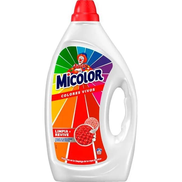 Detergente en gel MICOLOR COLORES VIVOS, garrafa 35 dosis - 35 ud - Imagen del producto en Findit