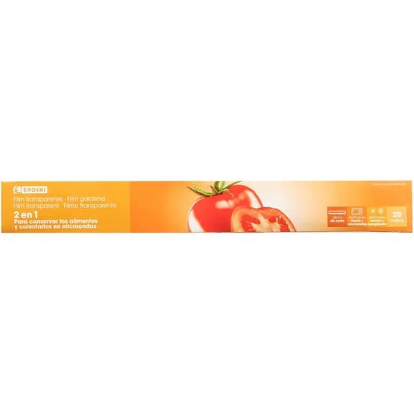 Film transparente 2en1 EROSKI, caja 20 metros - 20 ud - Imagen del producto en Findit