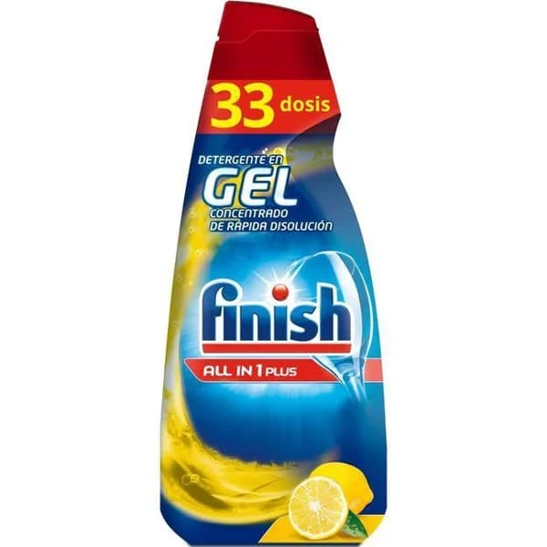 Lavavajillas máq. gel limón FINISH Todo en 1, botella 35 dosis - 35 ud - Imagen del producto en Findit