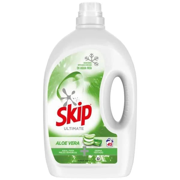 Detergente líquido aloe vera SKIP ULTIMATE, garrafa 45 dosis - 45 ud - Imagen del producto en Findit