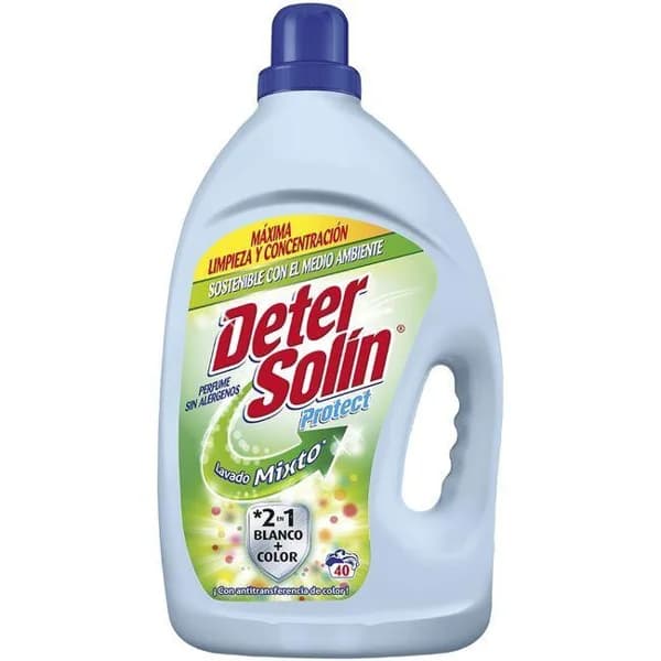 Detergente líquido lavado mixto DETERSOLIN, garrafa 37 dosis - 37 ud - Imagen del producto en Findit