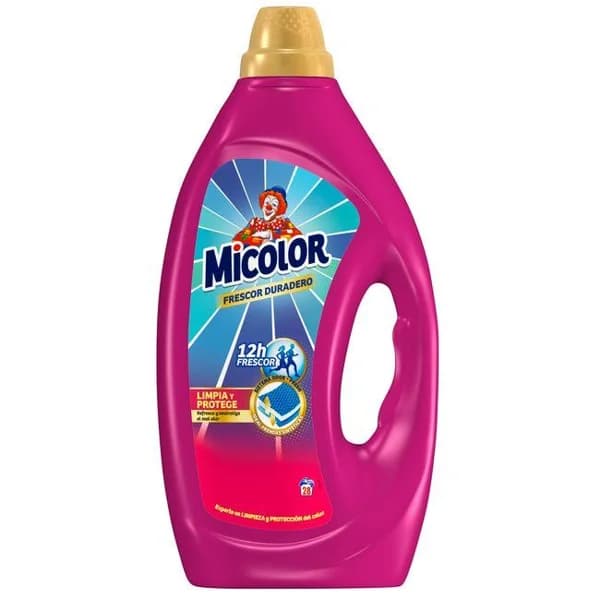 Detergente Gel Fresh MICOLOR Colores vivos, garrafa 28 dosis - 28 ud - Imagen del producto en Findit