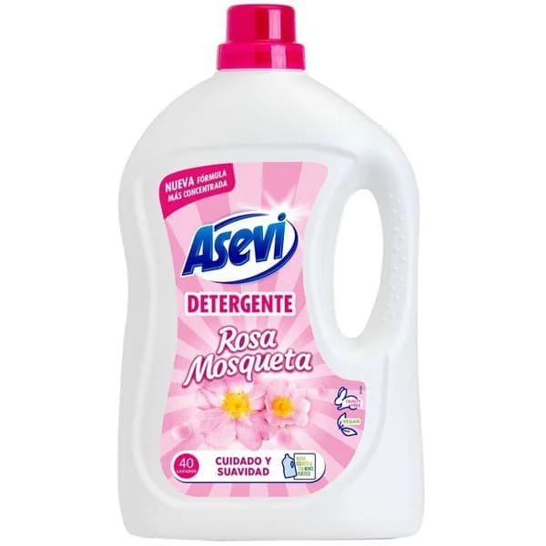 Detergente líquido rosa mosqueta ASEVI, garrafa 40 dosis - 40 ud - Imagen del producto en Findit