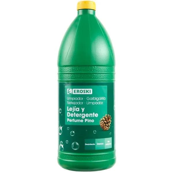 Lejía con detergente perfume a pino EROSKI, garrafa 2 litros - 2 l - Imagen del producto en Findit